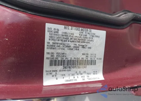 2007 Mercury Grand Marquis Gs z USA, uszkodzony, nr VIN 2MEFM74V97X611541